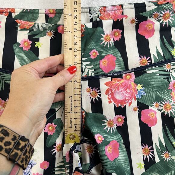 Lululemon Athletica 8 Wunder Under Crop Full-On Luxtreme Palm Play Floral Stripe - Picture 13 of 15